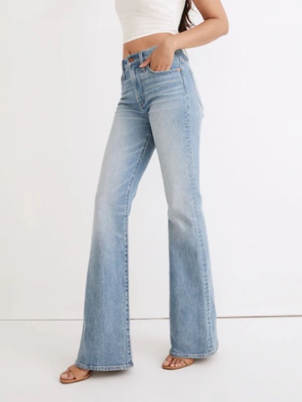Madewell The Perfect Vintage Flare Jeans in Delavan Wash High Rise